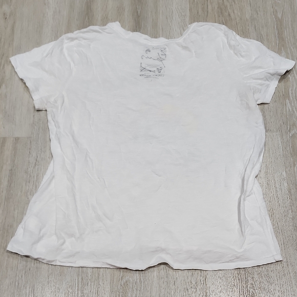 Lucky Brand White Janis Joplin Graphic Tee with Pastel Print - Picture 4 of 7